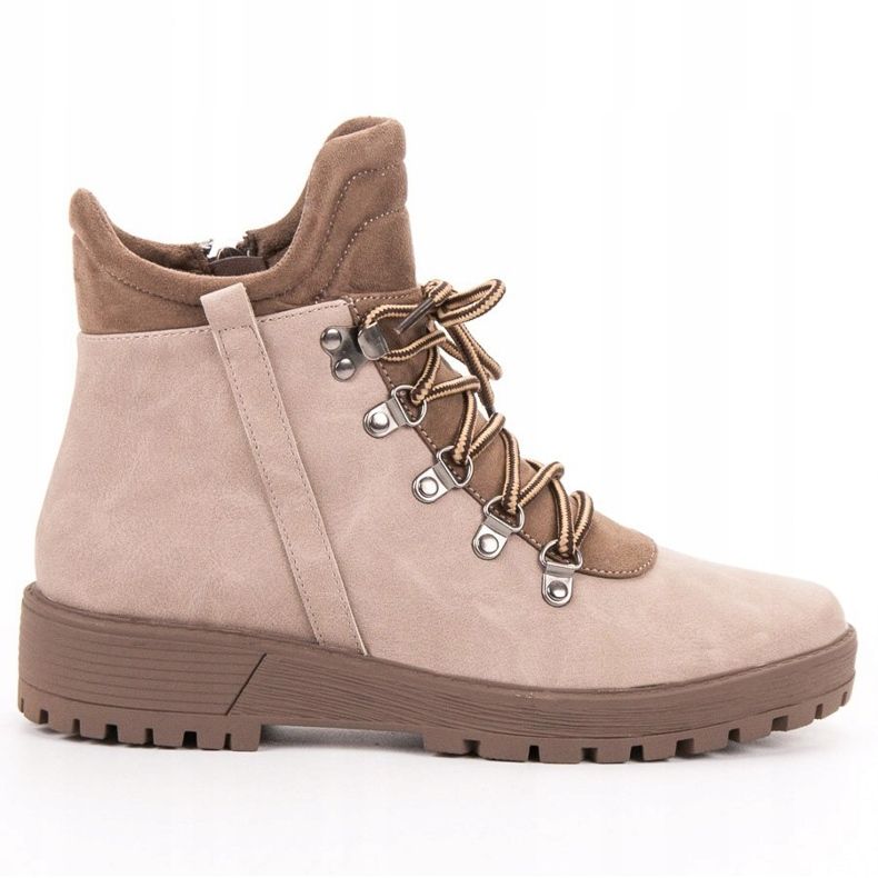 Vinceza Stylowe Traperki brązowe 1