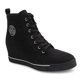 Ażurowe Sneakersy XW36236 Czarny czarne 4