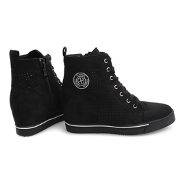 Ażurowe Sneakersy XW36236 Czarny czarne 6