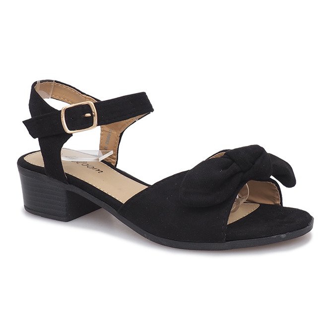Czarne sandałki na obcasie Noemia 1