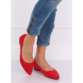 Baleriny z migdałowymi noskami czerwone RC-76 Red 2