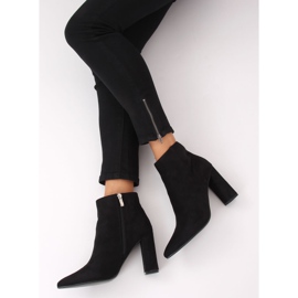 Botki na obcasie czarne 1933 Black 2