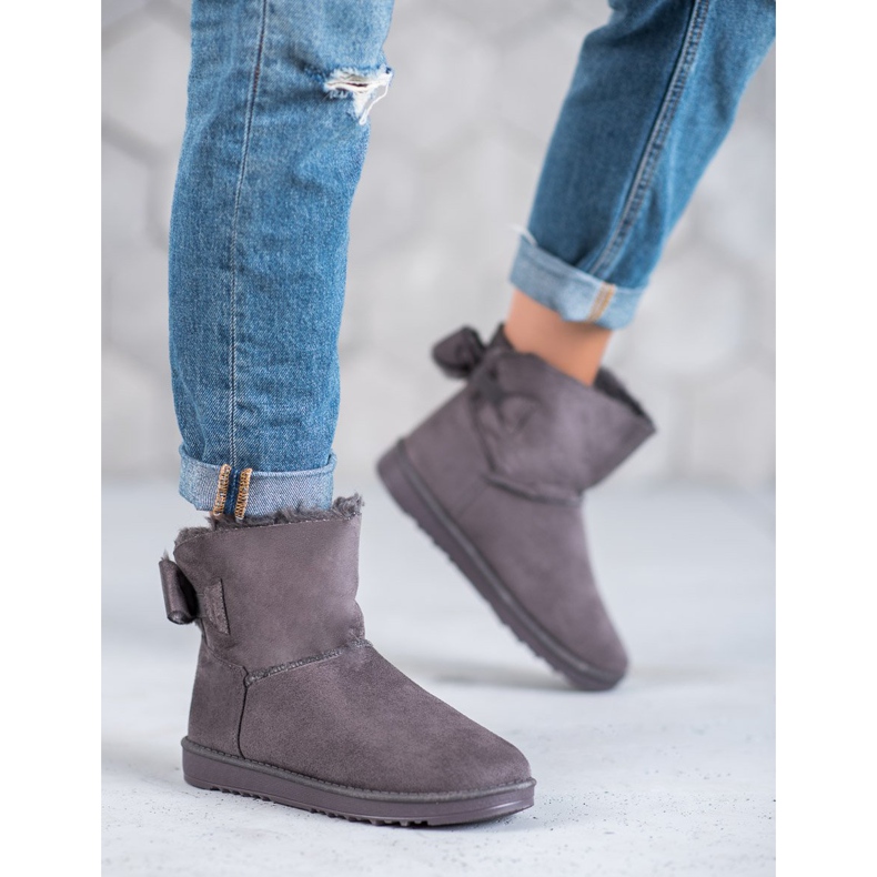 Szare Mukluki Z Kokardką 2