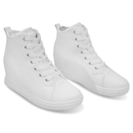 Modne Proste Sneakersy GFA97 Biały białe 1