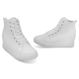 Modne Proste Sneakersy GFA97 Biały białe 2