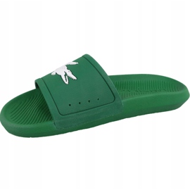 Klapki Lacoste Croco Slide 119 1 M 737CMA00181R7 zielone 1