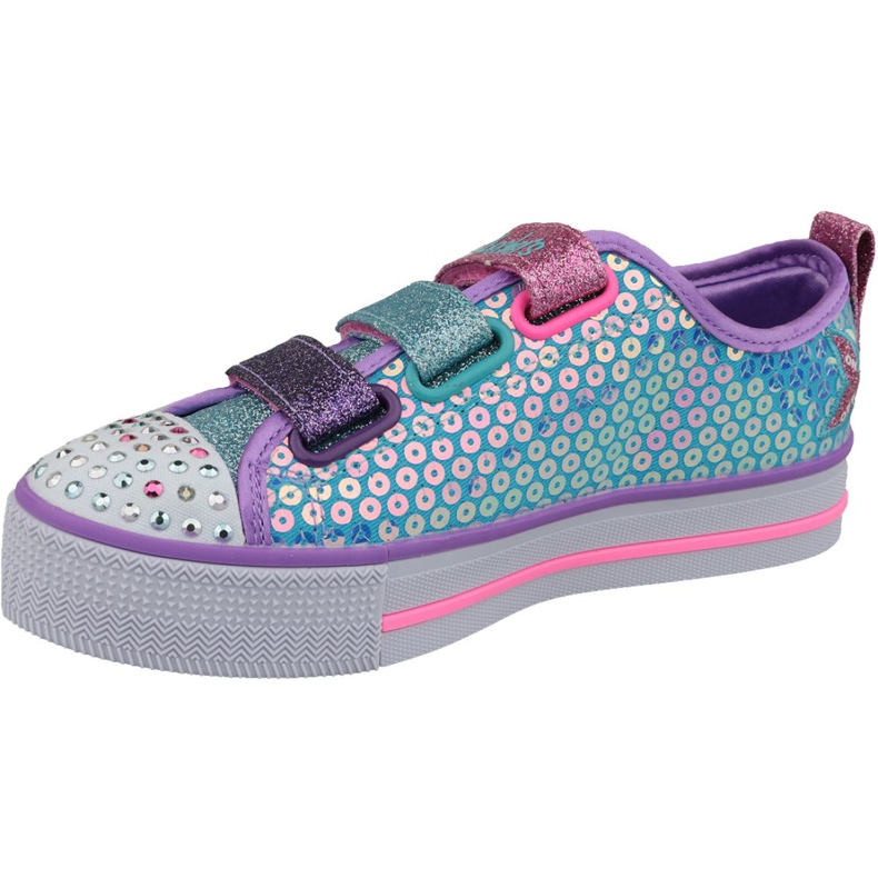Buty Skechers Twinkle Lite Jr 20062L-TQMT niebieskie wielokolorowe 1