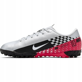 Buty piłkarskie Nike Mercurial Vapor 13 Academy Neymar Tf Jr AT8144-006 szare białe 2