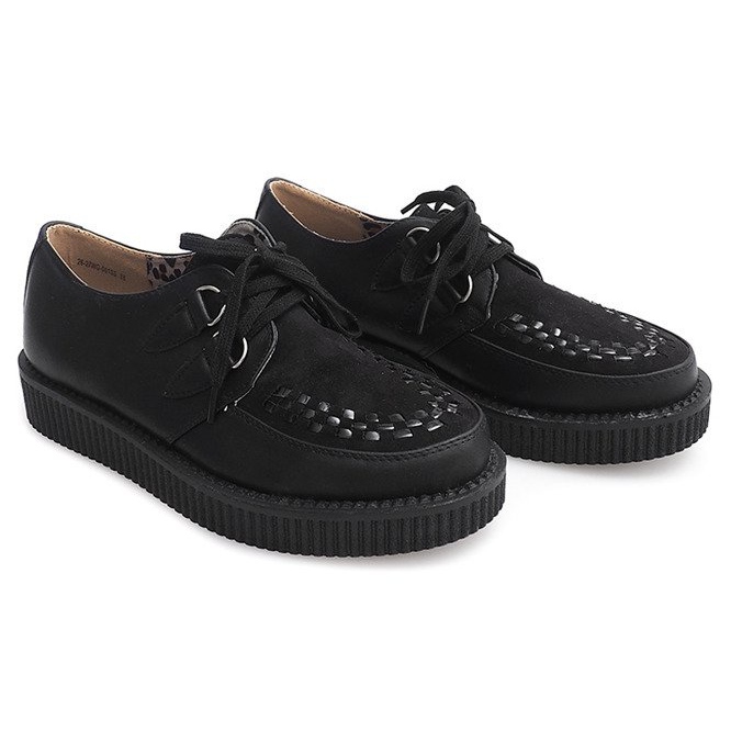 Botki Creepers Na Platformie 061ss Czarny czarne 1