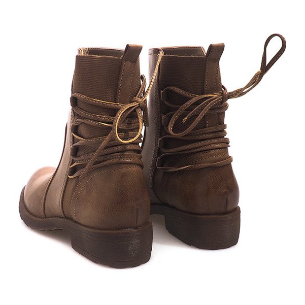 Wysokie Botki 55435 Khaki wielokolorowe zielone 2