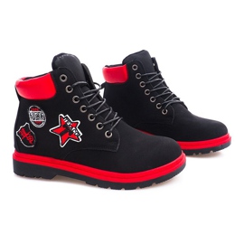 Ocieplane Timberki Trapery SJ1679-1 Czarny czarne 2