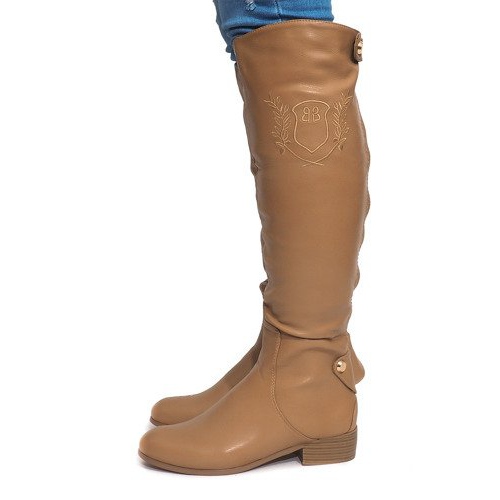 Wysokie Ocieplane Kozaki X453-14 Beżowy 1