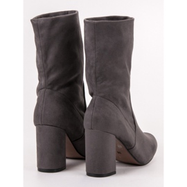 Super Mode Wsuwane Botki Na Słupku szare 1