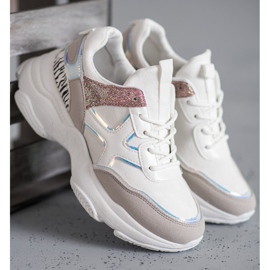 SHELOVET Modne Buty Sportowe białe 2