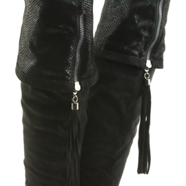 Kozaki zamszowe czarne  Filippo 514 4