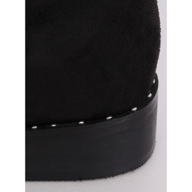 Oficerki zamszowe czarne QT04P Black 2