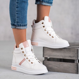 SHELOVET Białe Sneakersy Damskie 1