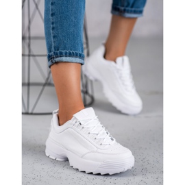 SHELOVET Modne Buty Sportowe białe 2