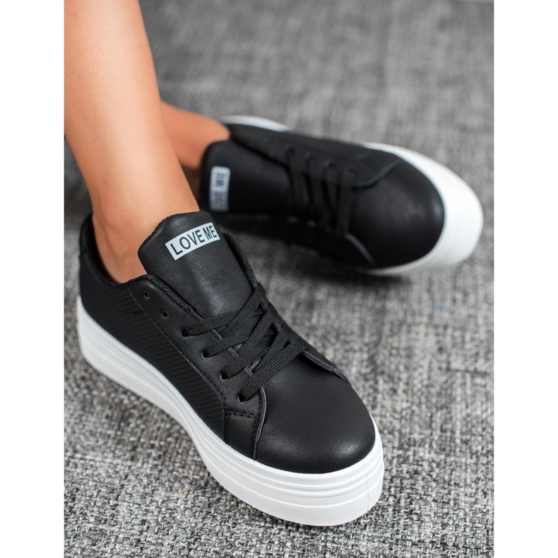 SHELOVET Czarne Buty Na Platformie 1