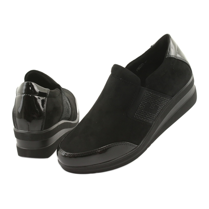 Półbuty czarne na koturnie Sergio Leone 225 3