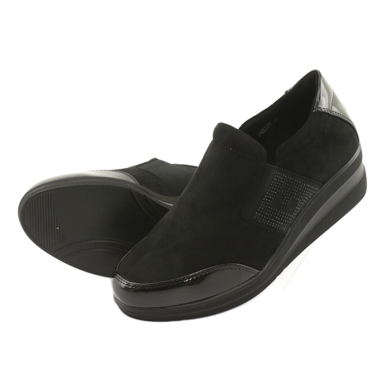 Półbuty czarne na koturnie Sergio Leone 225 4