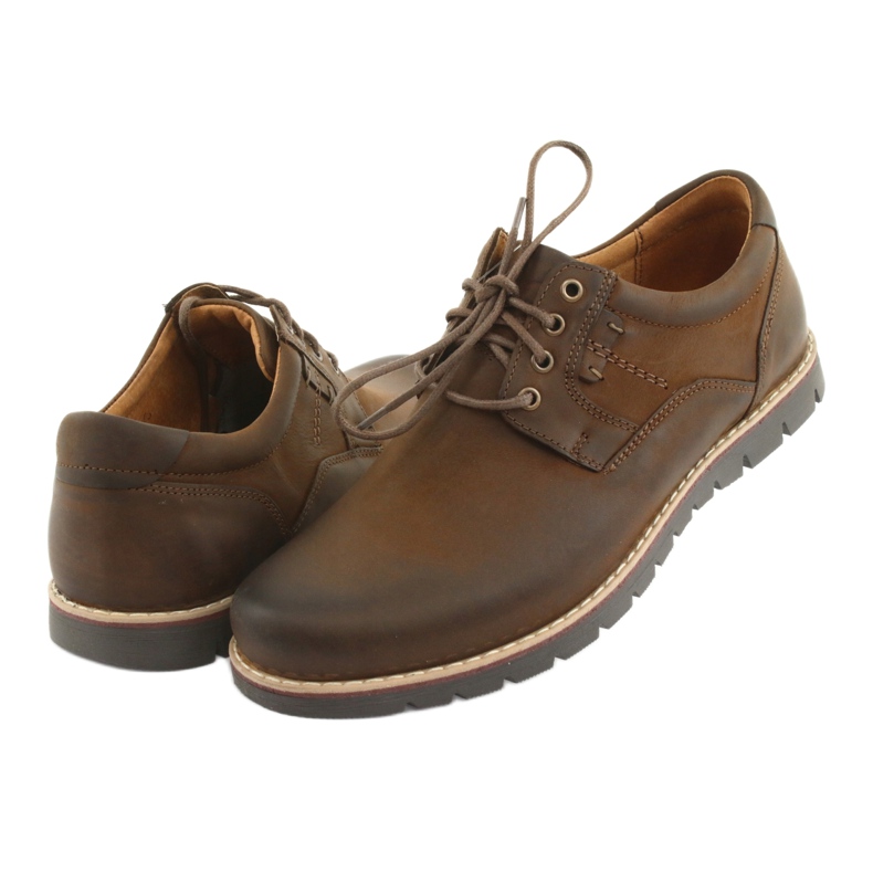 Półbuty sznurowane Riko 761 brązowe 3