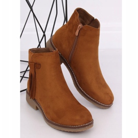 Botki sztyblety z frędzlami camel 8B907 Camel brązowe 3