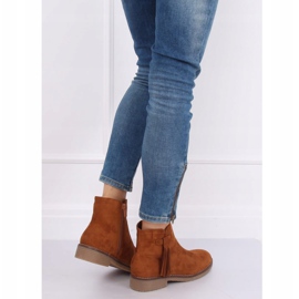 Botki sztyblety z frędzlami camel 8B907 Camel brązowe 2