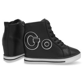 Modne Sneakersy Go GFA108 Czarny czarne 1