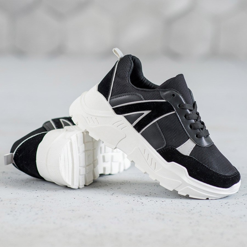 SHELOVET Wiązane Obuwie Na Platformie czarne 1