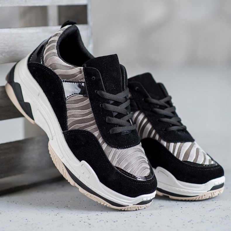 Kylie Sneakersy Zebra Print czarne wielokolorowe 1