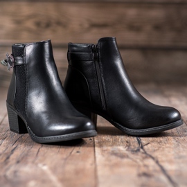 Abloom Botki Z Ozdobną Sprzączką czarne 1