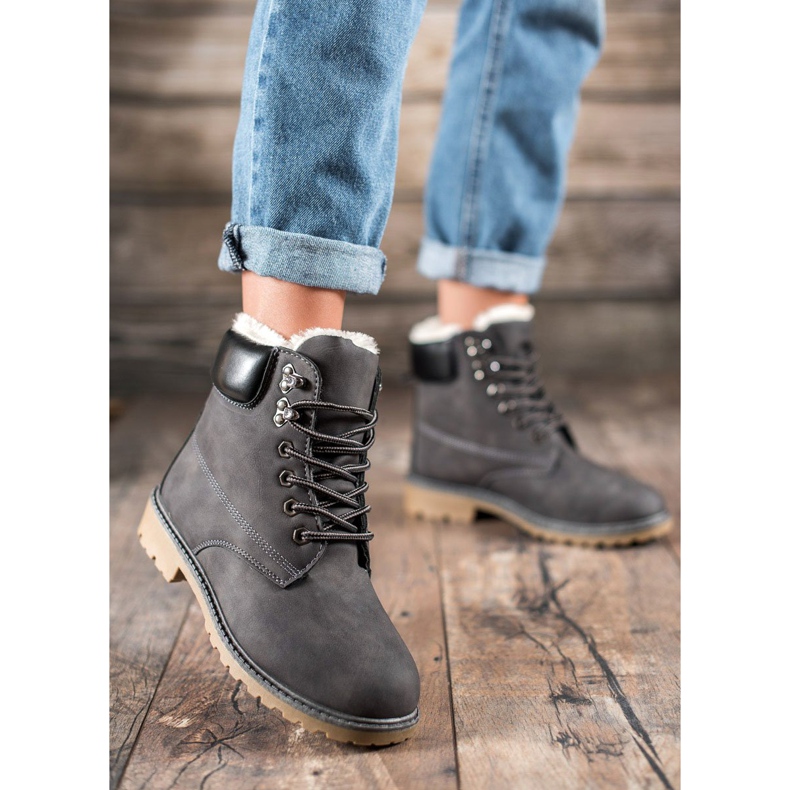 Super Me Ocieplane Traperki szare 1