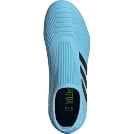 Buty piłkarskie adidas Predator 19.3 Ll Fg Jr EF9039 niebieskie niebieskie 1