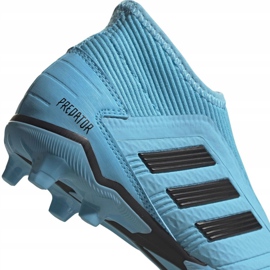 Buty piłkarskie adidas Predator 19.3 Ll Fg Jr EF9039 niebieskie niebieskie 4