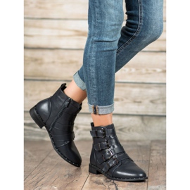 Cm Paris Botki Z Klamrami niebieskie 1