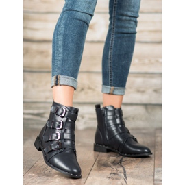 Cm Paris Botki Z Klamrami niebieskie 2