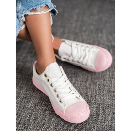 EXQUILY Kolorowe Trampki białe 1