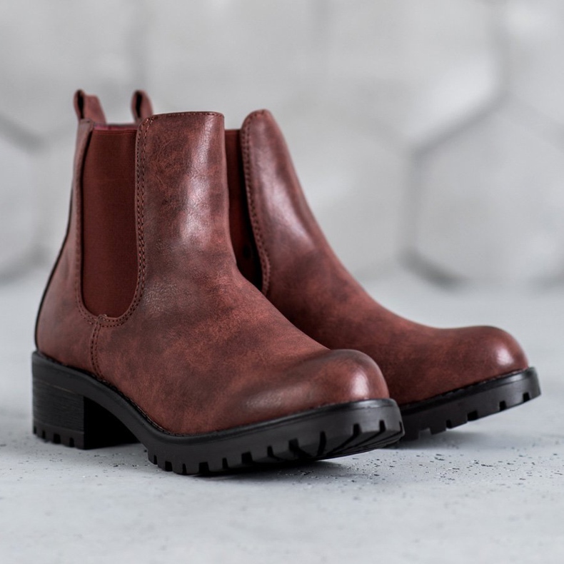 Jennika Botki Na Platformie czerwone 1