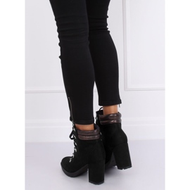 Timberki na obcasie czarne 8992 Black 2