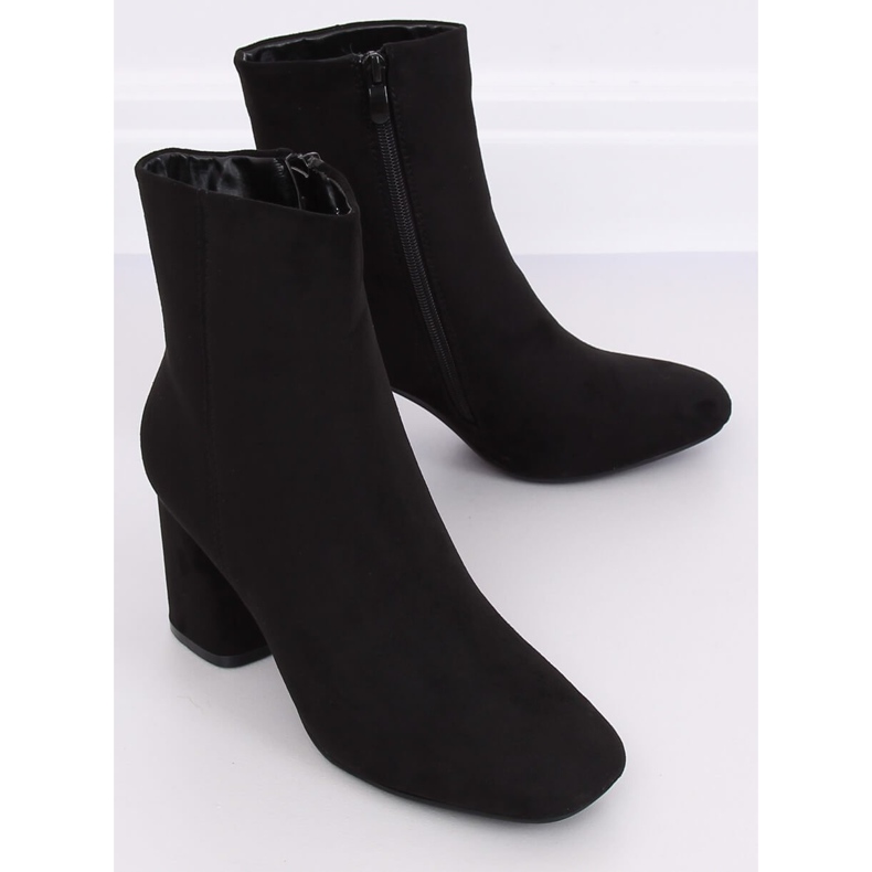 Botki na obcasie czarne 3486 Black 2