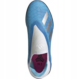 Buty piłkarskie adidas X 19.3 Ll Tf Jr EF9123 niebieskie niebieskie 1