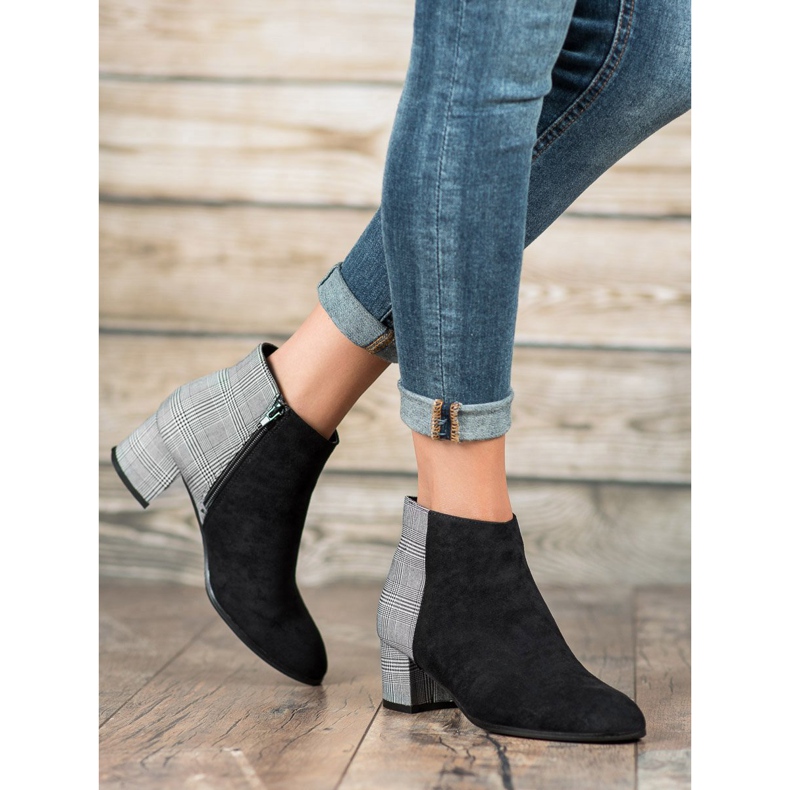 Filippo Stylowe Botki Na Słupku czarne szare 1