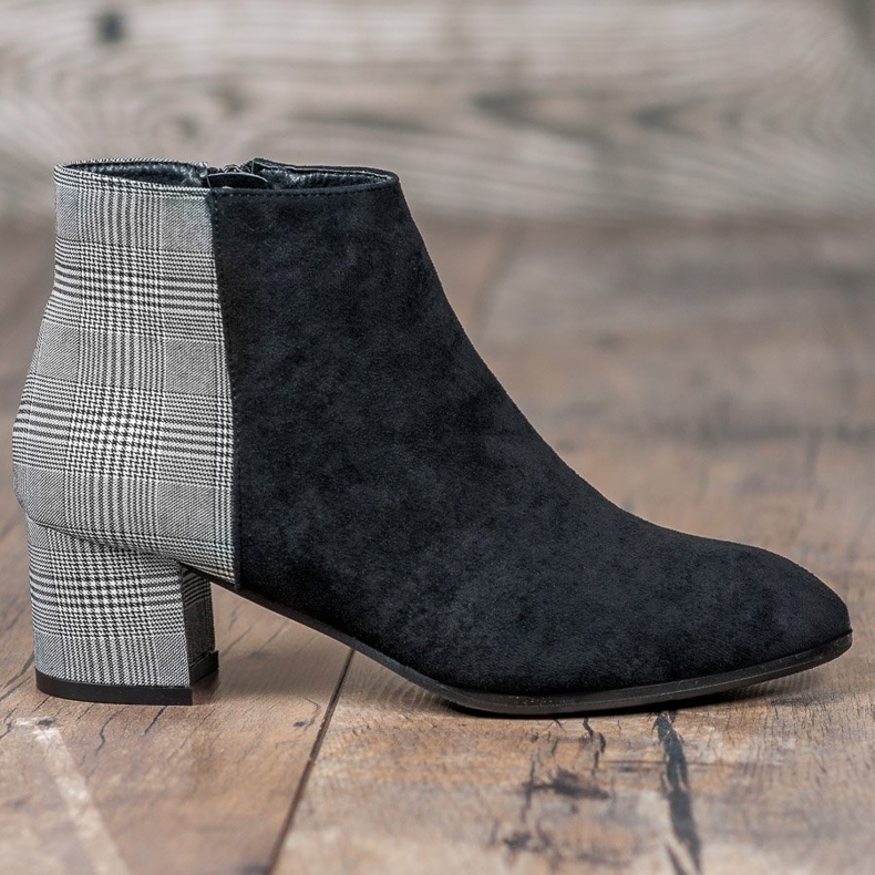 Filippo Stylowe Botki Na Słupku czarne szare 2