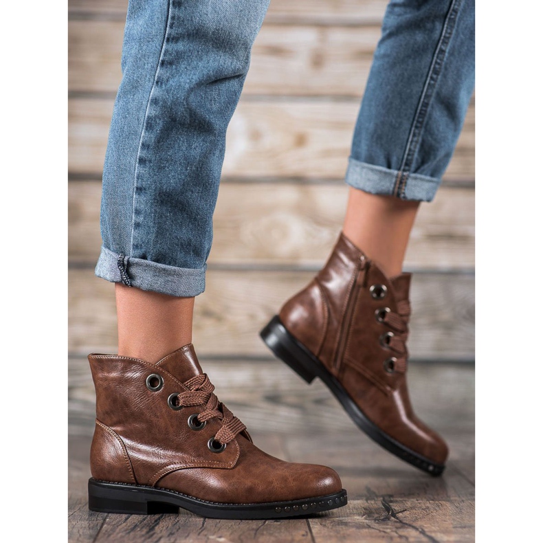 Cm Paris Camelowe Botki brązowe 1