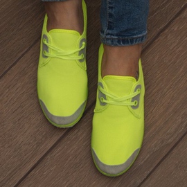 Sznurowane Tenisówki Lycra 1603 Żółty żółte 1