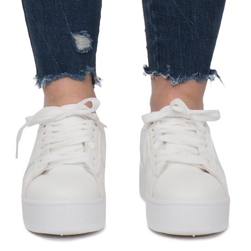 Białe Trampki Na Platformie Livet De Lux 1