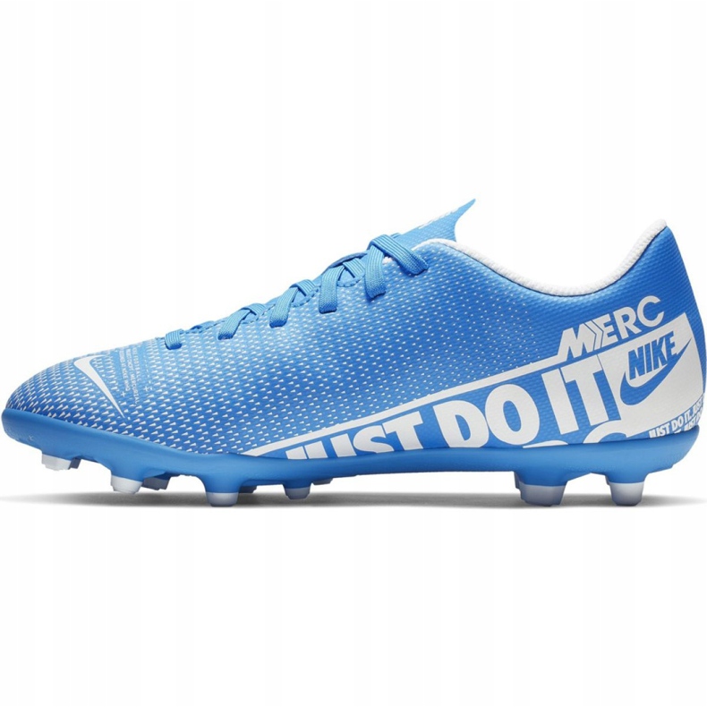 Buty piłkarskie Nike Mercurial Vapor 13 Club FG/MG Jr AT8161-414 niebieskie niebieskie 2
