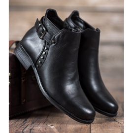 Cm Paris Botki Na Płaskim Obcasie czarne 1