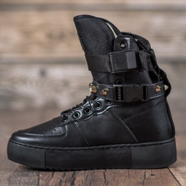 Diamantique Wysokie Czarne Botki 1